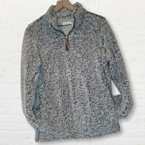 Weatherproof Vintage Women's Frosty Sherpa Pullover, DOLPHIN GREY, Size Small - Picture 6 of 11